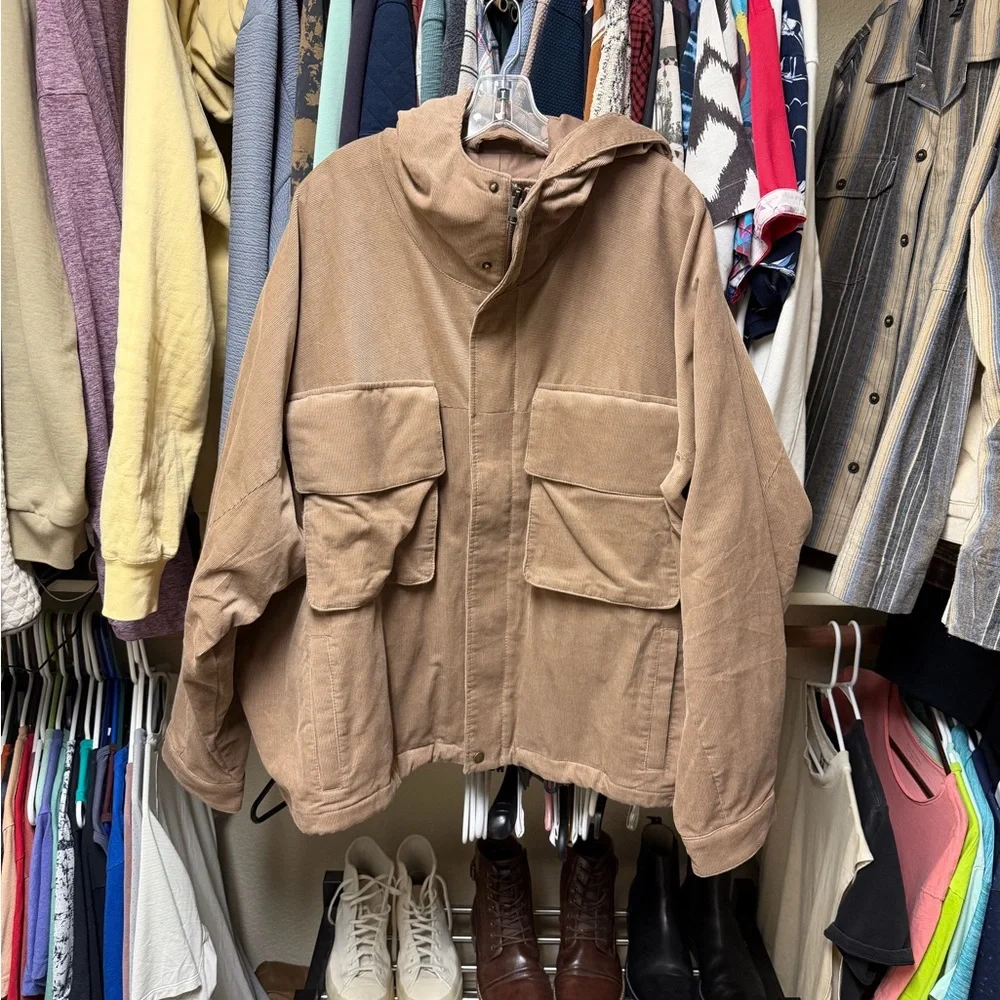 Banana Republic mens loose fit corduroy utility jacket